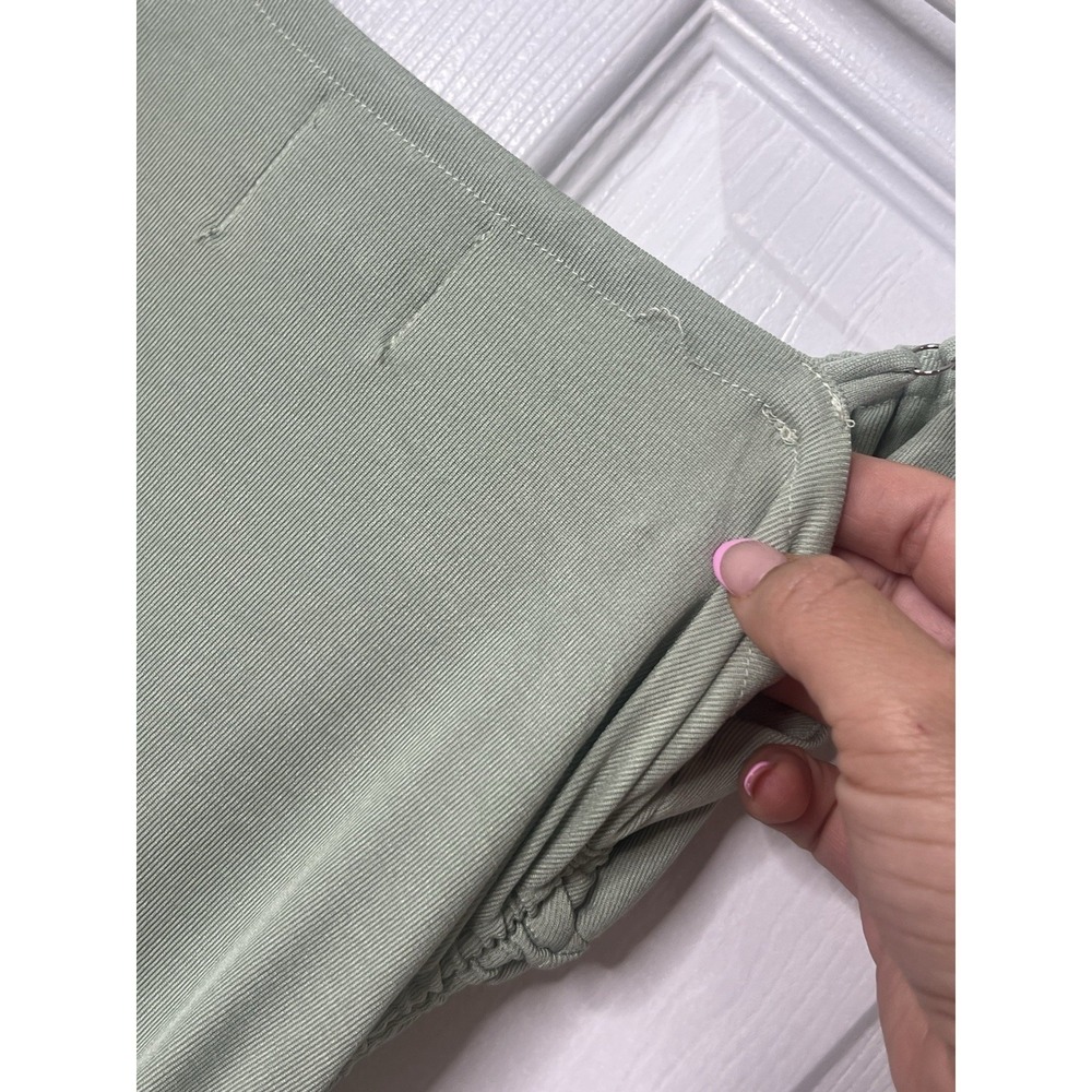 Princess Polly Sage Green Ruched Midi Dress Coquette Y2K Bodycon Summer Sz US 4 - Picture 7 of 9